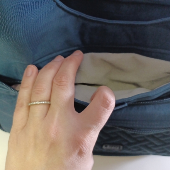 LUG Carry-On Shoulder Bag Quilted Retired ROMPER Navy Diaper Baby Bag VGC - Picture 7 of 16